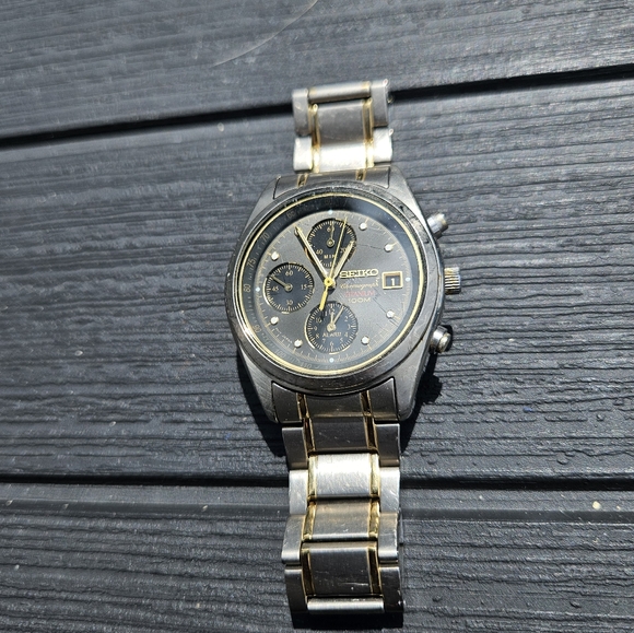 Seiko Chronograph Titanium 100M 7T62-0FD0 watch - Picture 1 of 6